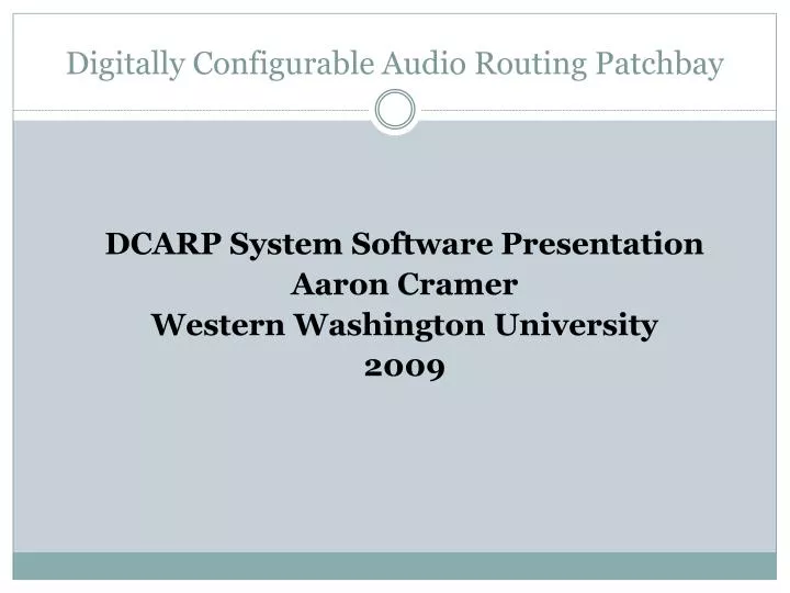 digitally configurable audio routing patchbay