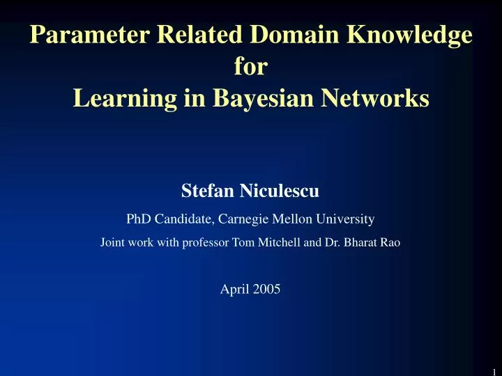 parameter related domain knowledge for learning in bayesian networks