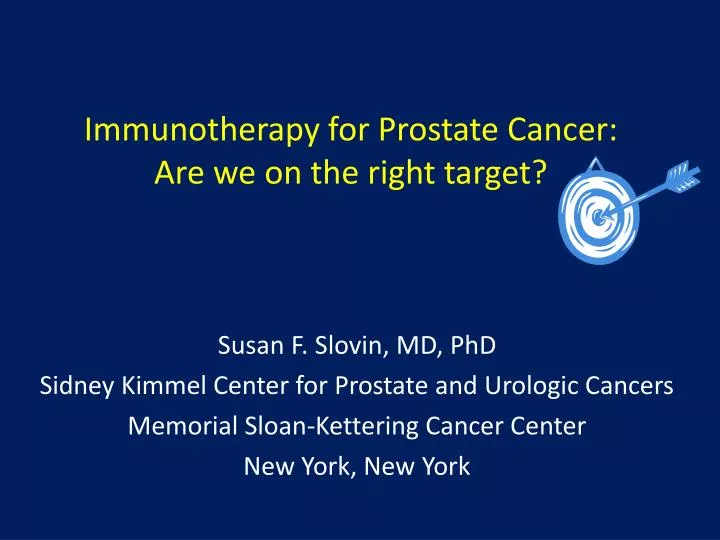 immunotherapy for prostate cancer are we on the right target