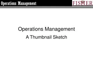 Operations Management