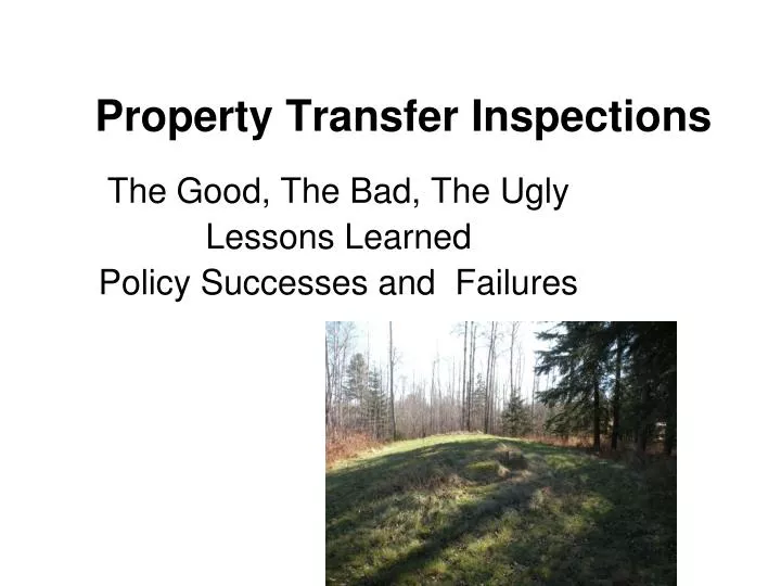 property transfer inspections