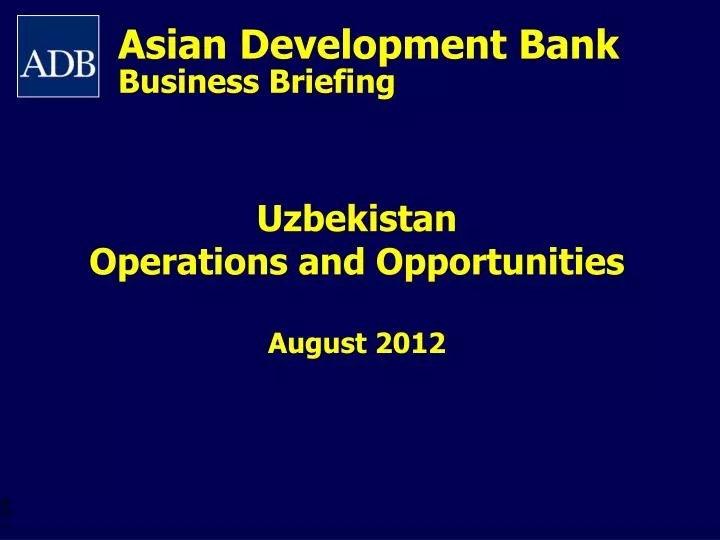 asian development bank business briefing