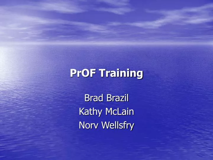 prof training