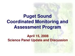 Puget Sound Coordinated Monitoring and Assessment Program
