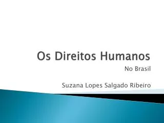 os direitos humanos