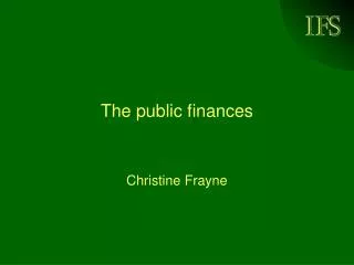 The public finances