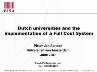 Dutch universities and the implementation of a Full Cost System