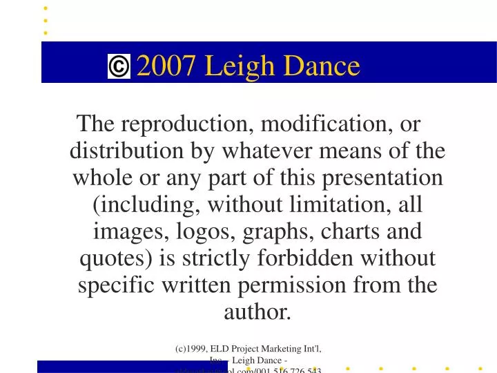 2007 leigh dance