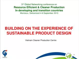BUILDING ON THE EXPERIENCE OF SUSTAINABLE PRODUCT DESIGN