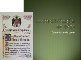 la constituci n de 1978