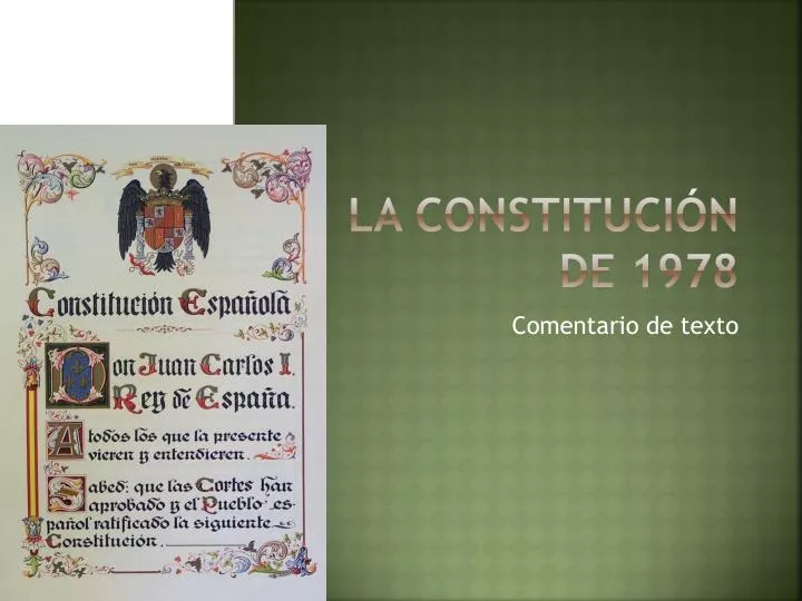 la constituci n de 1978