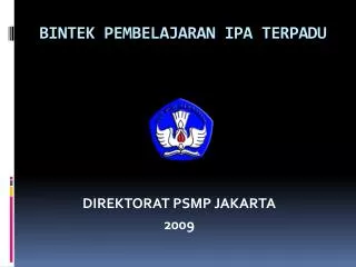 bintek pembelajaran ipa terpadu