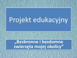 projekt edukacyjny