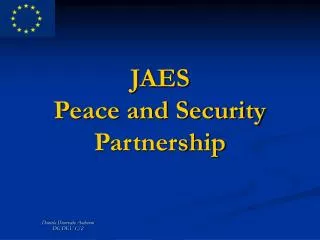 JAES Peace and Security Partnership