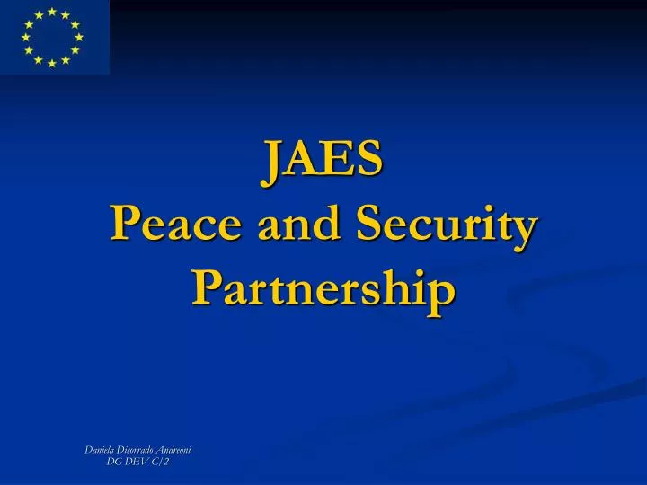 jaes peace and security partnership