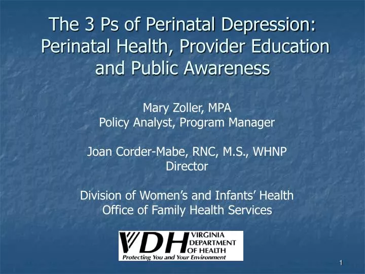 the 3 ps of perinatal depression perinatal health provider education and public awareness