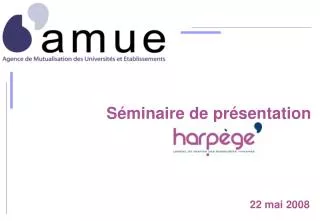 s minaire de pr sentation