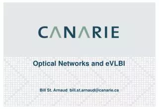 Optical Networks and eVLBI