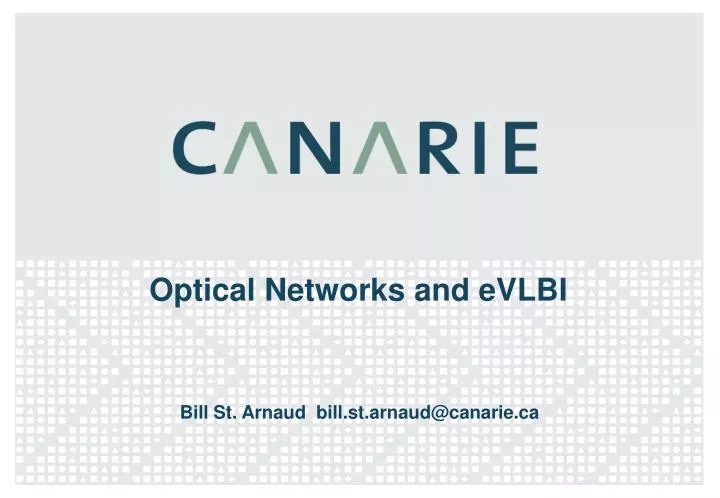 optical networks and evlbi