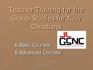 Teacher Training for the Group Studies for New Christians