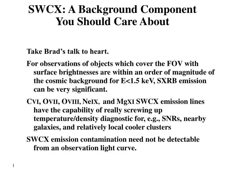 swcx a background component you should care about