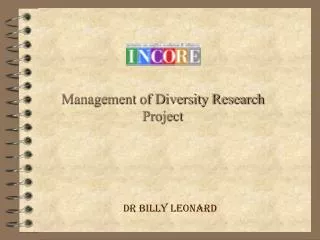 Management of Diversity Research Project