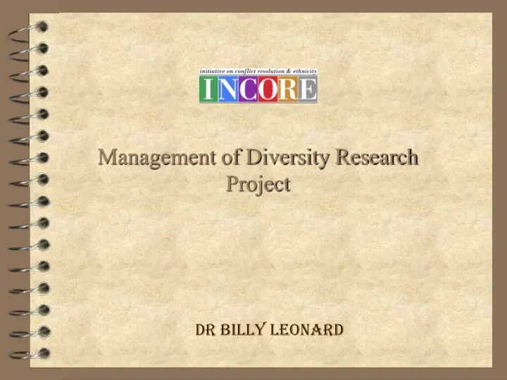 management of diversity research project