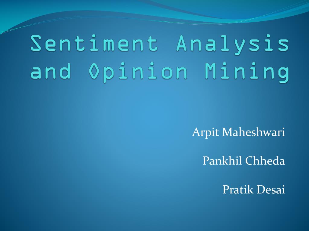 PPT - Sentiment Analysis and Opinion Mining PowerPoint Presentation ...