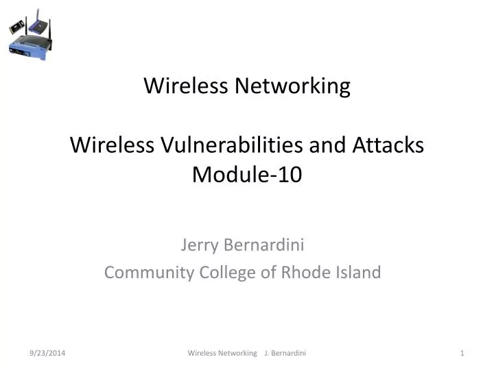 wireless networking wireless vulnerabilities and attacks module 10