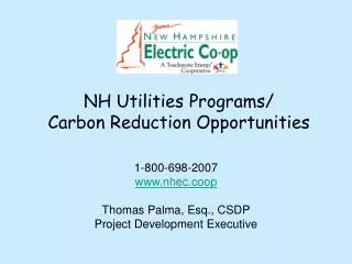 NH Utilities Programs/ Carbon Reduction Opportunities