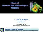 Scientific Observation Plans for National Projects in the Philippines - slide 1