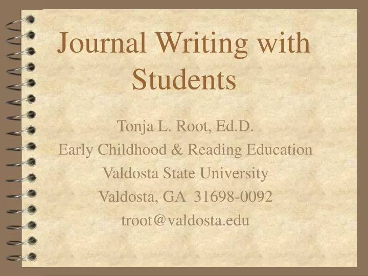 journal writing with students