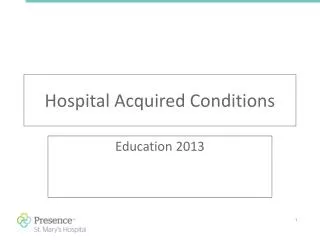 hospital acquired conditions