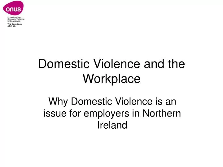 domestic violence and the workplace