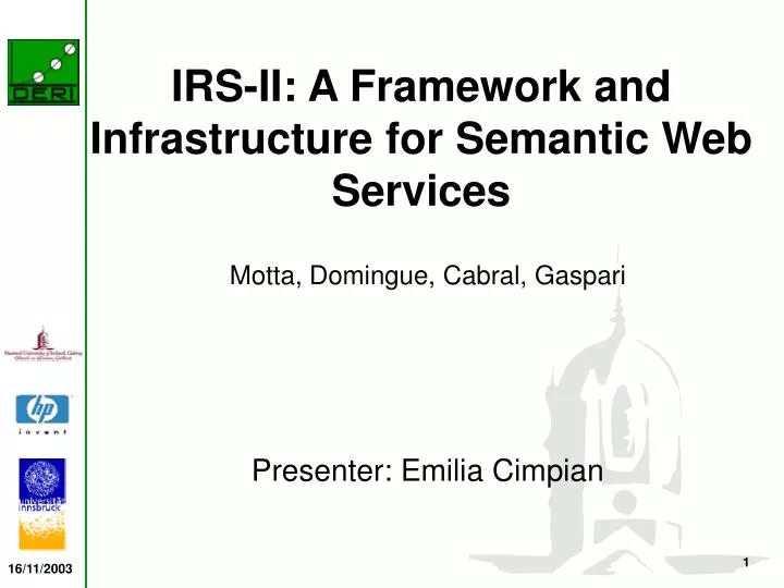 irs ii a framework and infrastructure for semantic web services