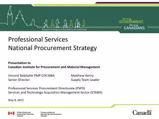 Professional Services National Procurement Strategy