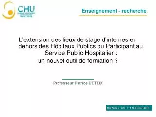 enseignement recherche
