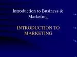 INTRODUCTION TO MARKETING - slide 1