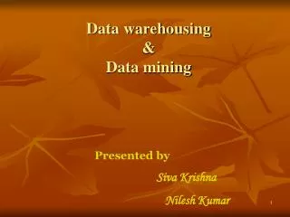 data warehousing data mining