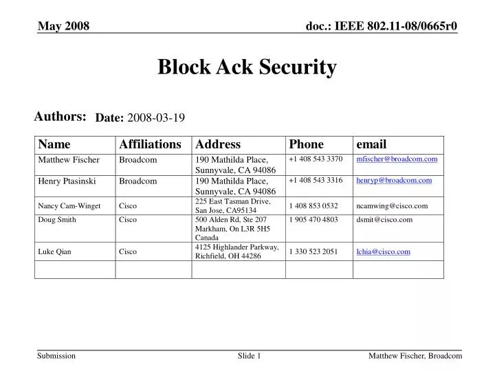 block ack security