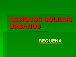 res duos s lidos urbanos