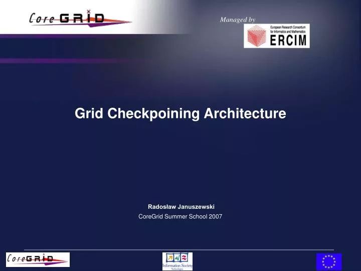 grid checkpoining architecture