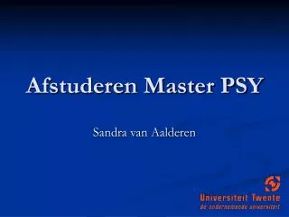 afstuderen master psy