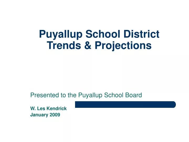 puyallup school district trends projections