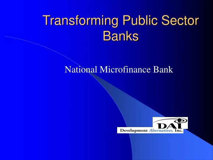 transforming public sector banks
