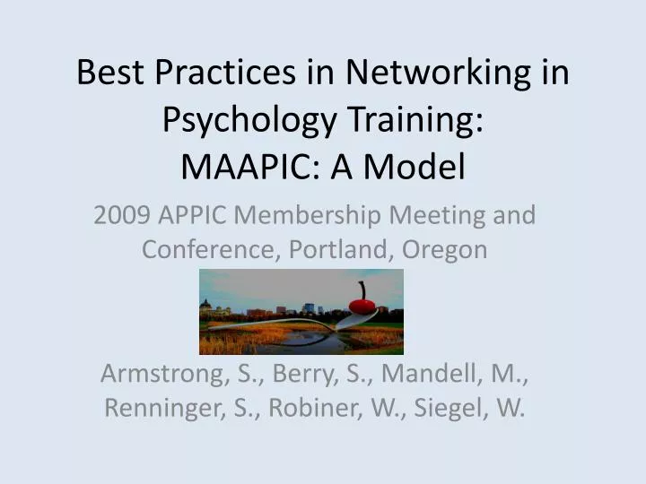 best practices in networking in psychology training maapic a model