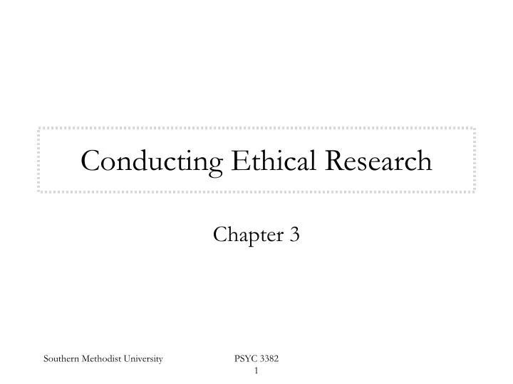 conducting ethical research