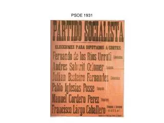 psoe 1931