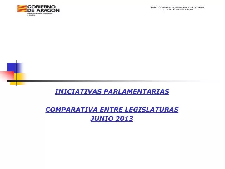 iniciativas parlamentarias comparativa entre legislaturas junio 2013