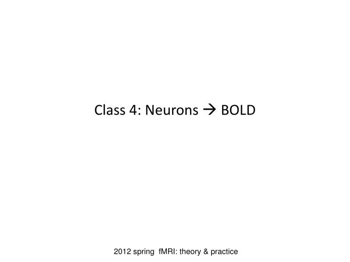 class 4 neurons bold